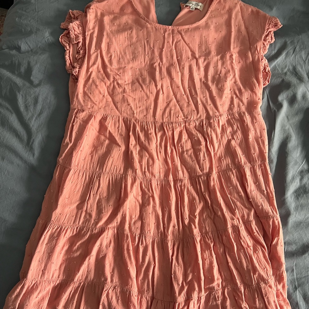 Peach textured dress